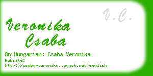 veronika csaba business card